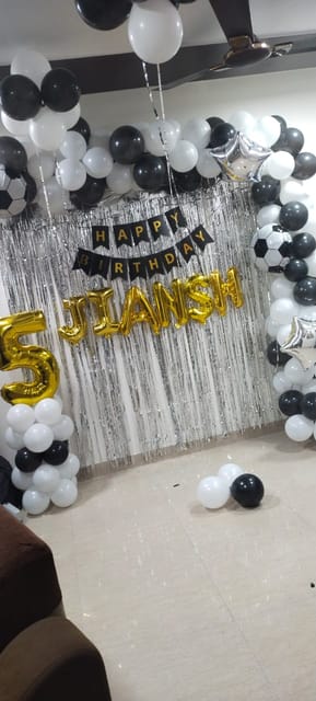 Football theme Birthday Decoration with Decorator service at your home or desired venue