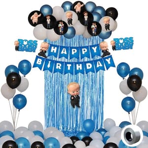 Boss Baby Theme Decorations Combo Set For Kids - 52 Pcs Items With Decorative Service At Your Place.