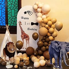 Jungle Safari Theme Exclusive Balloon Garland Kit With Ivy Vines Leaf Garland Combo 169 Pcs With Decoration Service At Your Place