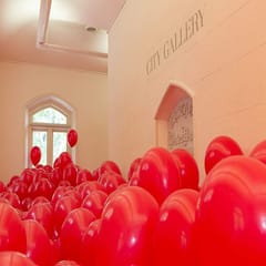 Elegant & Romantic Touch Of Red Gold I Love You Banner Balloons Perfect For Happy Decorations Kit Of 96Pc With Decoration Service At Your Place