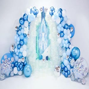 Balloon Decoration Combo Frozen Theme Birthday Decoration 85Pcs Birthday Decoration Kit For Boys/ Blue Balloons For Decoration , 1St Birthday  With Decoration Service At Your Place