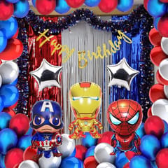 Birthday Decorations Superheros Avengers Theme Combo Kit Balloons Banner 37Pcs For Boys Girls Adults  With Decoration Service At Your Place