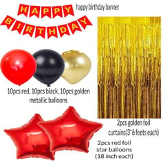 Boy'S Car Theme Decoration Combo Kit For Happy Birthday Decoration - 38 Pcs, Multicolor With Decoration Service At Your Place With Decoration Service At Your Place