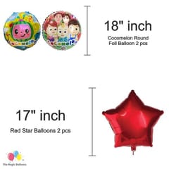 Cocomelon Birthday Party Theme Decoration Combo Kits Combo Pack Of 38 Pcs With Decorative Service At Your Place.