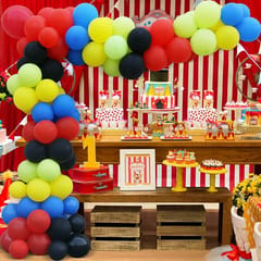 51 Pcs Circus Theme Party Decoration Balloon Garland Kit With Decorative Service At Your Place.