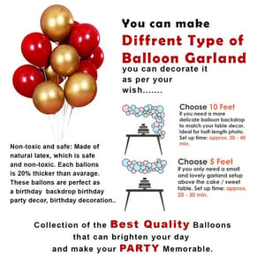 cRed I Love You Decoration Happy Anniversary Combo Kit 45Pcs Heart Foil Balloon Red -Gold Metallic Balloon,For Adult, Husband, Wife Birthday Party  With Decoration Service At Your Place