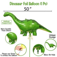 Dinosaur Theme Happy Birthday Decoration Combo Set 68Pcs For Boys,Kids Parties/1St, First Bday Decorations/Dinosaurs Banner, Balloons,Leaves, Tattoo,Cupcake Toppers,Foil Balloon Items With Decoration Service At Your Place