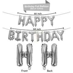 Happy Birthday Decorations For Boys -50Pcs Happy Birthday Decoration Items Kit- Curtain Net, Light,Crown Balloon, Star Foil, Metallic, Glue, Arch Roll/Husband Birthday Decoration Kit Items With Decoration Service At Your Place