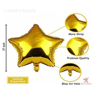 Foil & Latex For Adult Birthday Decoration Balloons Combo (Decoration, Golden) - Set Of 40 With Decoration Service At Your Place With Decoration Service At Your Place
