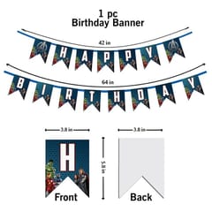 Avengers Happy Birthday Theme Party Decorations Items Combo Kit Set - 45Pcs With Banner, Cutouts, Balloons For Girls Boys Kids With Decoration Service At Your Place With Decoration Service At Your Place