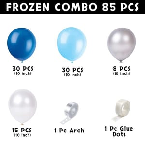 Balloon Decoration Combo Frozen Theme Birthday Decoration 85Pcs Birthday Decoration Kit For Boys/ Blue Balloons For Decoration , 1St Birthday  With Decoration Service At Your Place