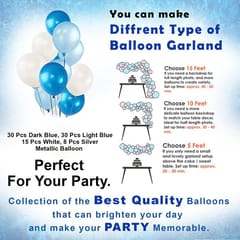 Balloon Decoration Combo Frozen Theme Birthday Decoration 85Pcs Birthday Decoration Kit For Boys/ Blue Balloons For Decoration , 1St Birthday  With Decoration Service At Your Place