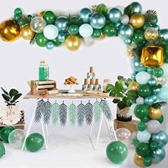 Jungle Safari Theme Exclusive Balloon Garland Kit With Ivy Vines Leaf Garland Combo 167 Pcs With Decoration Service At Your Place