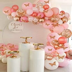 Baby Shower Decoration Items- 150Pcs Baby Shower Decorations,Baby Shower Foil Balloons, Foil Curtains, Metallic Balloons, Confetti Balloons, Leaves, Arch, Glue Dot With Decoration Service At Your Place