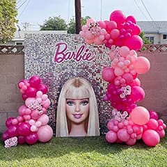 Barbie Princess Theme Birthday Girl'S Party Decorations Supplies Bridal Shower Baby Shower Engagement Bachelorette Wedding Decor Backdrop-132Pcs With Decoration Service At Your Place