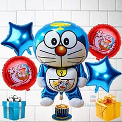 Doraemon Birthday Party Decoration Combo Pack Of 46 Pcs To Create A Big Surprise And Lots Of Fun For Kids With Decoration Service At Your Place