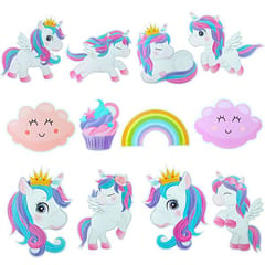 Birthday Decoration For Girls Kit Unicorn Theme Banner Decorations Items Pink Curtain Magical Unicorn Cutouts Birthday Decoration For Baby Girl (Pack Of 50,Pink & White) With Decoration Service At Your Place