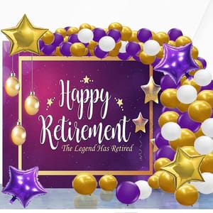 Retirement Party Supplies, Retirement Party Balloons Decorations With Happy Retirement Backdrop Balloons With Decorative Service At Your Place.