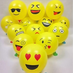 Emoji Theme Birthday Decoration Kit - 51Pcs Combo Balloon Set For Kids, Banner Boys,Girls Party Supplies  With Decorative Service At Your Place.
