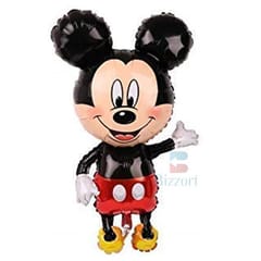 Mickey Mouse Combo Pack Of 46 Pcs | Mickey Mouse 5 Pcs Foil Balloons Set | Happy Birthday Banner | 40 Metallic Balloons - Theme Decoration Items With Decorative Service At Your Place.