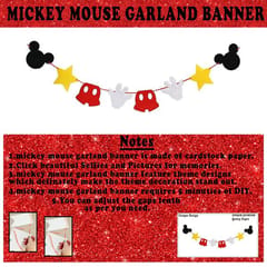 Mickey Mouse Birthday Decoration Balloon Garland Kit Set - 65Pcs For Balloon Set For Birthday Decoration - Red And Black Balloons For Decoration With Decorative Service At Your Place.