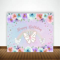 Butterfly Theme Birthday Party Decorations For Girls Butterfly Party Supplies With Happy Birthday Backdrop Banner Balloons -61Pc With Decorative Service At Your Place.