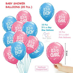 Baby Shower Decorations Combo Kit 64 Pcs, Baby Shape & Feet Foil Balloons Items, Pastel Foil Curtains, Mom To Be Sash, Metallic & Theme Balloons Decoration Props For Home  With Decorative Service At Your Place.