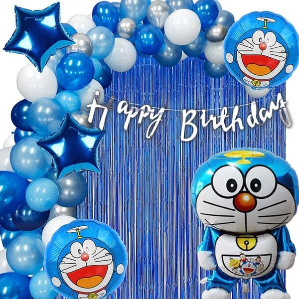 Doraemon Decoration Pack Of 68Pc For Birthday Party Decoration/ Birthday Party For Kids/ Kids Room Decoration Pack  With Decorative Service At Your Place.