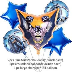 Batman Birthday Decorations Avengers Theme Combo Kit Banner Curtain Star Balloons 38 Pieces Boys Girls Adults  With Decorative Service At Your Place.