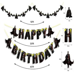 Batman Birthday Decorations Avengers Theme Combo Kit Banner Curtain Star Balloons 109 Pieces Boys Girls Adults  With Decorative Service At Your Place.