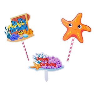 Underwater Balloons Birthday Decorations Items For Kids-59Pcswith Marine Animals Starfish Fish Balloon Banner For Party/Mermaid/Under The Sea/Fishing/Shark Theme ,Rubber(Multi)  With Decorative Service At Your Place.