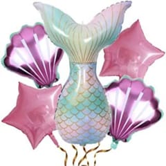 Little Mermaid Party Decorations Birthday Supplies For Girls Mermaid Latex Balloon Kit With Mermaid Backdrop Fringe Silver Curtains Under The Sea Party Decoration (Birthday) 51 Pcs With Decorative Service At Your Place.