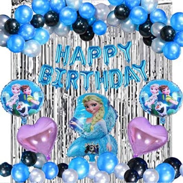 Barbie Theme Birthday Decoration For Girls 60Pcs - Princess Elsa Party Decorations - For Girls /Birthday Decoration  With Decorative Service At Your Place.