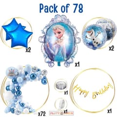 Barbie Theme Birthday Decoration For Girls 78Pcs - Princess Elsa Party Decorations - For Girls /Birthday Decoration  With Decorative Service At Your Place.