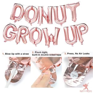 Donut Theme Birthday Decorations Combo Kit - 52Pcs Set - Pastel Balloons For Birthday With Decorative Service At Your Place.
