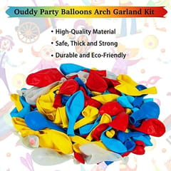 Carnival Circus Balloons Arch Garland Kit, 121Pcs Red Blue Yellow Confetti Balloons Primary Color Balloon Rainbow Arch For Baby Shower Wedding Anniversary Carnival Theme Birthday Party  With Decorative Service At Your Place.