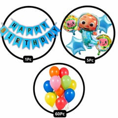 Cocomelon Theme Birthday Decoration Pack Of 66  With Decorative Service At Your Place.