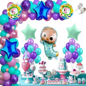 Garland Backdrop Arch Kit For Birthday Multi Color Theme Party Pack Of 79 Pcs  With Decorative Service At Your Place.