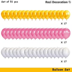 Congratulations" Banner, Balloon, Curtain- Combo Of 54 Pc With Decorative Service At Your Place.