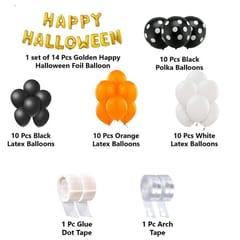 Halloween Decorations Balloons Garland Kit - Pack Of 56 Pcs - Latex Balloons Balloon Decoration Set For Halloween Party Decorations Supplies, Halloween Party With Decorative Service At Your Place.