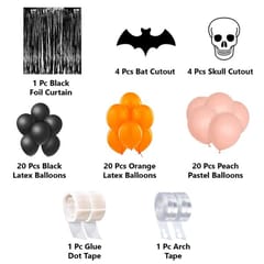 Halloween Decorations Balloons Garland Items - Pack Of 71 Pcs - Latex Balloons Foil Balloon Decoration Set For Halloween Party Decorations Supplies With Decorative Service At Your Place.