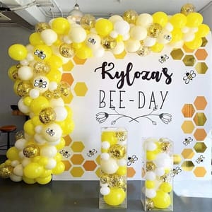 Bumble Bee Balloon Garland Arch Strip 121Pcs For Birthday, Wedding, Baby Shower  With Decorative Service At Your Place.