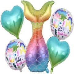 Little Mermaid Party Decorations Birthday Supplies For Girls Mermaid Latex Balloon Kit With Mermaid Backdrop Fringe Silver Curtains Under The Sea Party Decoration (Birthday) 74 Pcs With Decorative Service At Your Place.