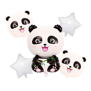 Panda Latex & Paper Panda Theme Birthday Decorations Set Black And White Balloons For Decoration (Pack Of 65, Black & White)  With Decorative Service At Your Place.