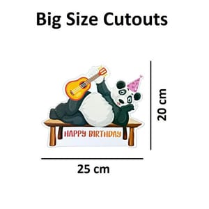 Happy Birthday Panda Theme Decoration Black And White Balloons White Curtain Panda Theme Cutouts Props & Cake Topper Panda Birthday Decoration Items (Pack Of 60, Black & White)  With Decorative Service At Your Place.