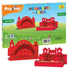 MOPOLOGY Monuments of India Red Fort & Hawa Mahal Construction, Puzzles Set - Educational Toy for Boys & Girls Above 5 Years, Gift for Kids, Gift for Back to School, Return Gift, for Boys, Girls