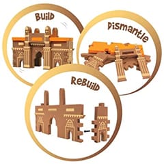 Monuments of India CHARMINAR and QUTUB MINAR Construction, Puzzles Set - Educational Toy for Boys & Girls Above 5 Years, Gift for Kids, Gift for Back to School, Return Gift