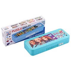 Puzzel Pencil Box Number Lock Jigsaw Image PuzzleSize - 22x9x4 cm Cartoon Character (Barbie)