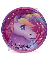 All Party Product Theme Based Party Product Cartoon Print Birthday Party Supplies ( 10" Plate) (Unicorn Purple)