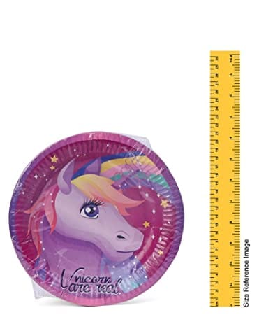 All Party Product Theme Based Party Product Cartoon Print Birthday Party Supplies ( 10" Plate) (Unicorn Purple)